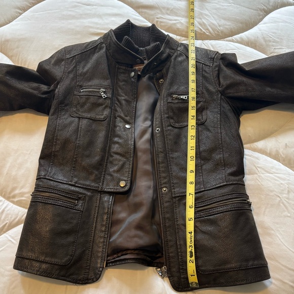 Simply Fantastic Danier Leather Moto Jacket (Chocolate Brown) - Picture 7 of 14